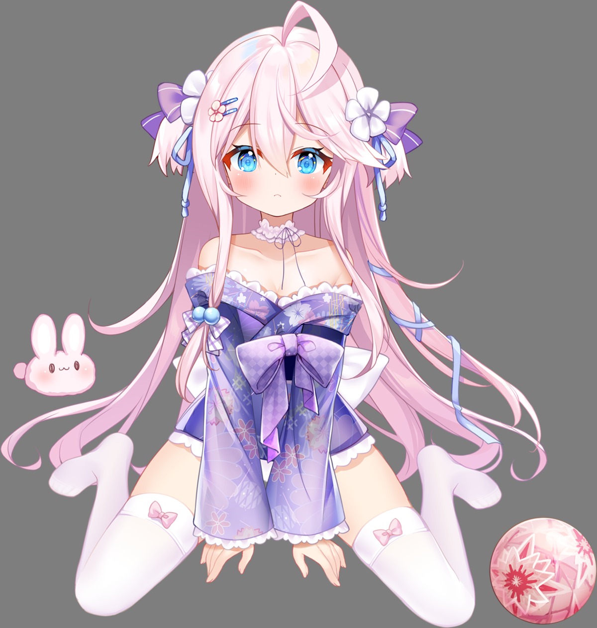 hecha, lolita_fashion, ruri_(vtuber), thighhighs, transparent_png, wa_lolita