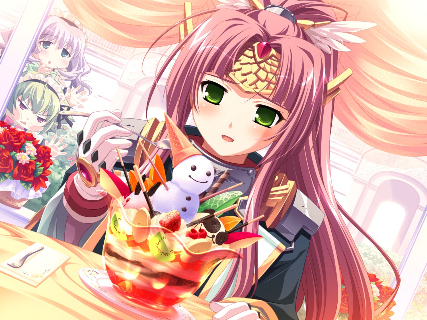 game_cg, gouen_no_soleil, inuu_ruru, maid, nekonuma_nene, rokushiki_ouka, saeki_hokuto, skyfish