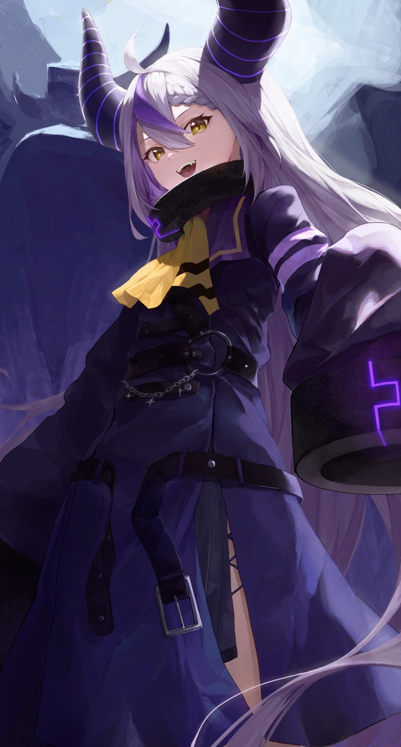 dress, hololive, horns, la+_darknesss, taino_kou