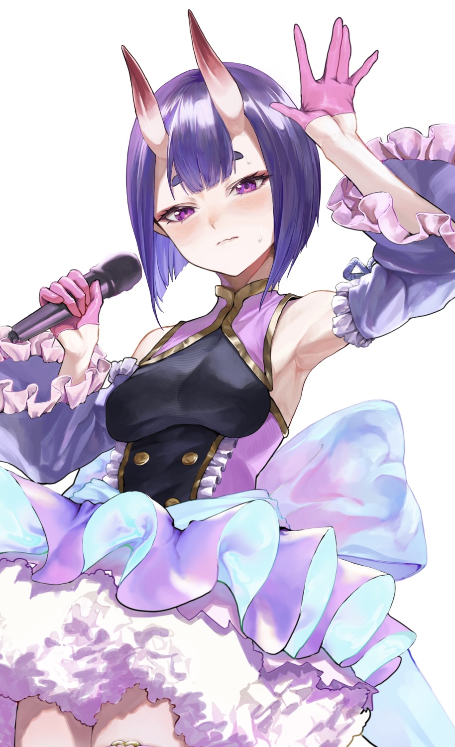 dress, fate/grand_order, garter, horns, shuten_douji_(fate), taino_kou