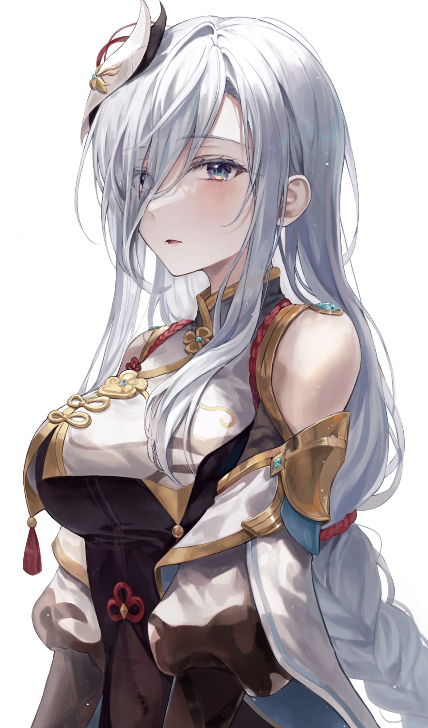 asian_clothes, bodysuit, ekina_(1217), genshin_impact, shenhe