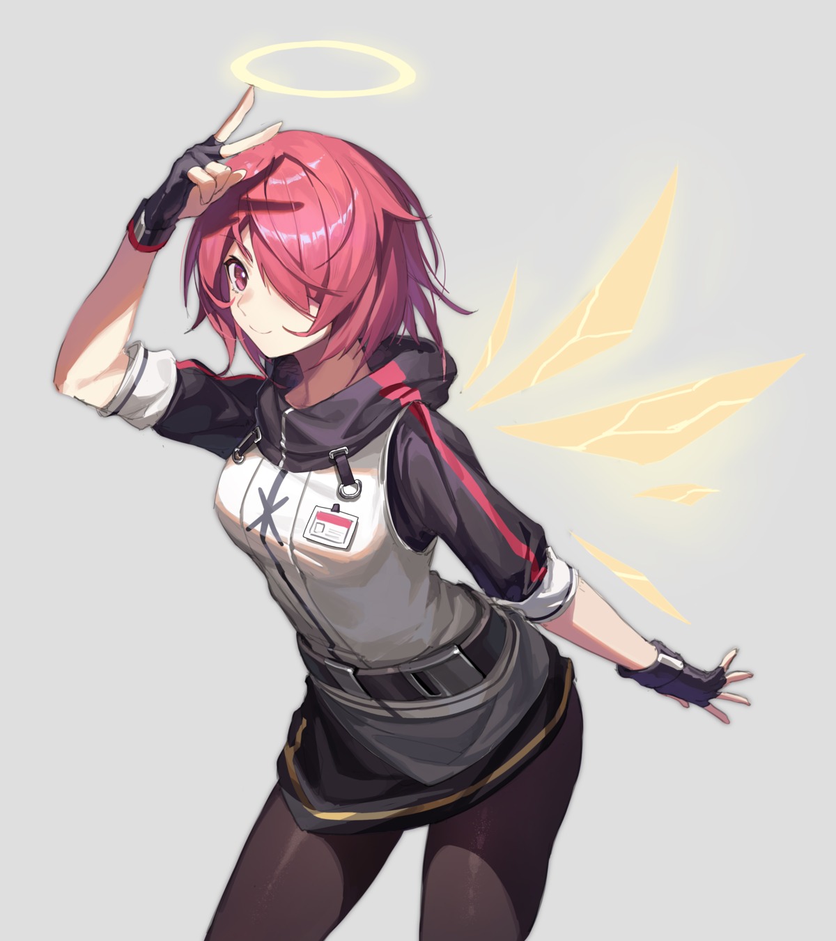 angel, arknights, exusiai_(arknights), mo_ying_yu, pantyhose, wings