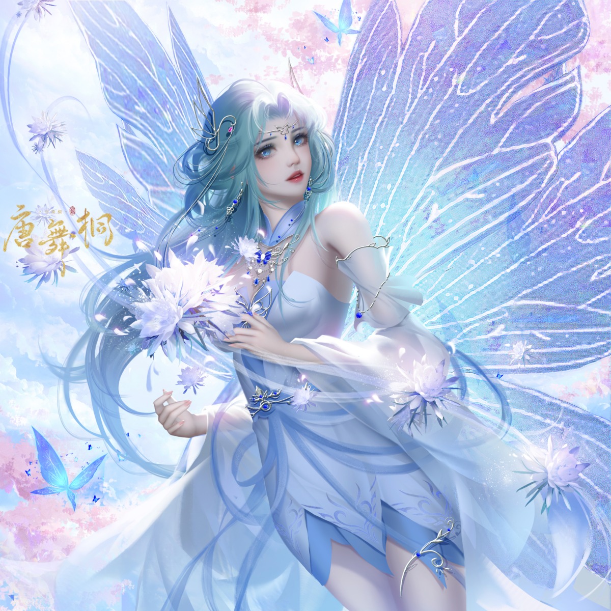 asian_clothes, chong_yan, jue_shi_tang_men, no_bra, tang_wutong, wings