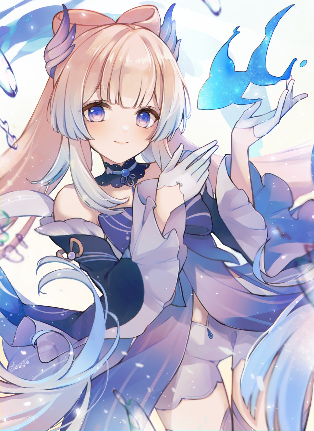 7aka_ne11, genshin_impact, sangonomiya_kokomi, thighhighs