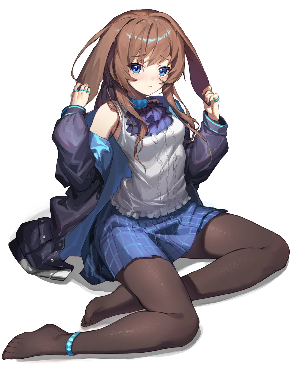 amiya_(arknights), animal_ears, arknights, bunny_ears, mo_ying_yu, pantyhose