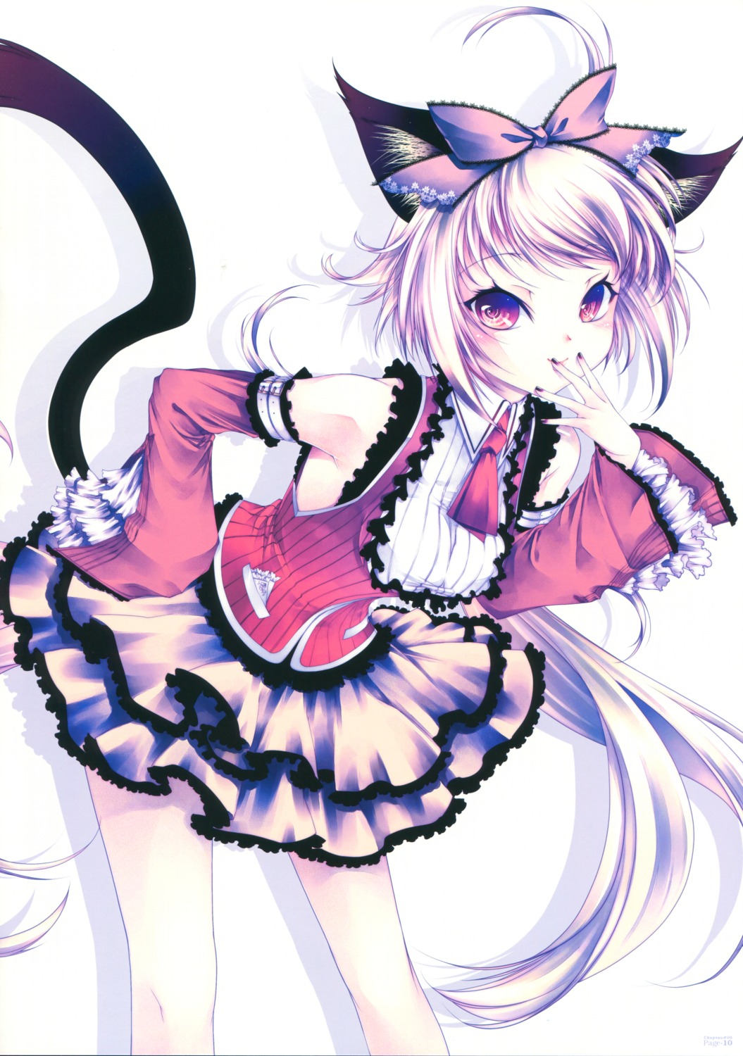animal_ears, dress, mogami_rio, nekomimi, nekoyanagi, tail