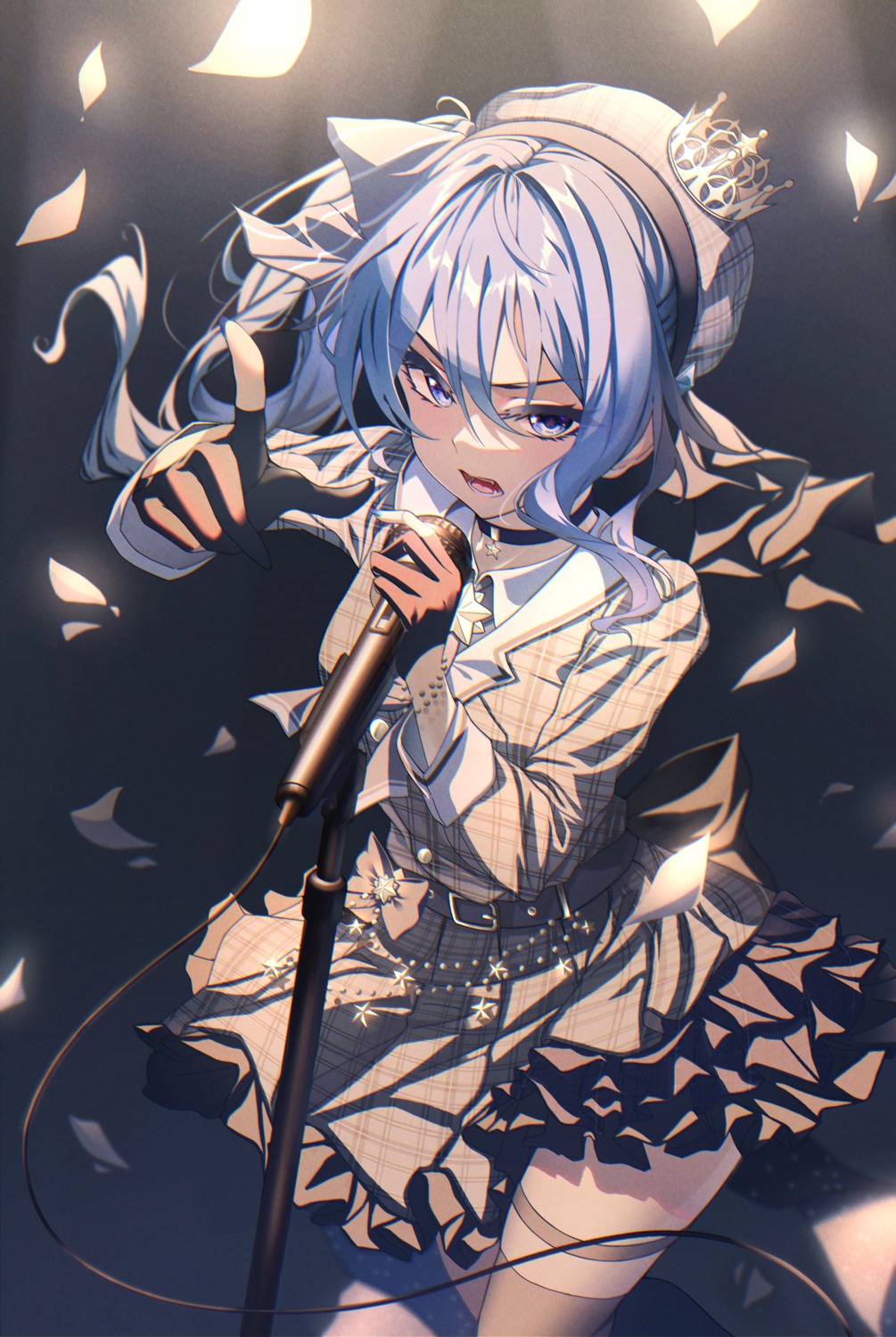 bratja, dress, garter, hololive, hoshimachi_suisei, thighhighs