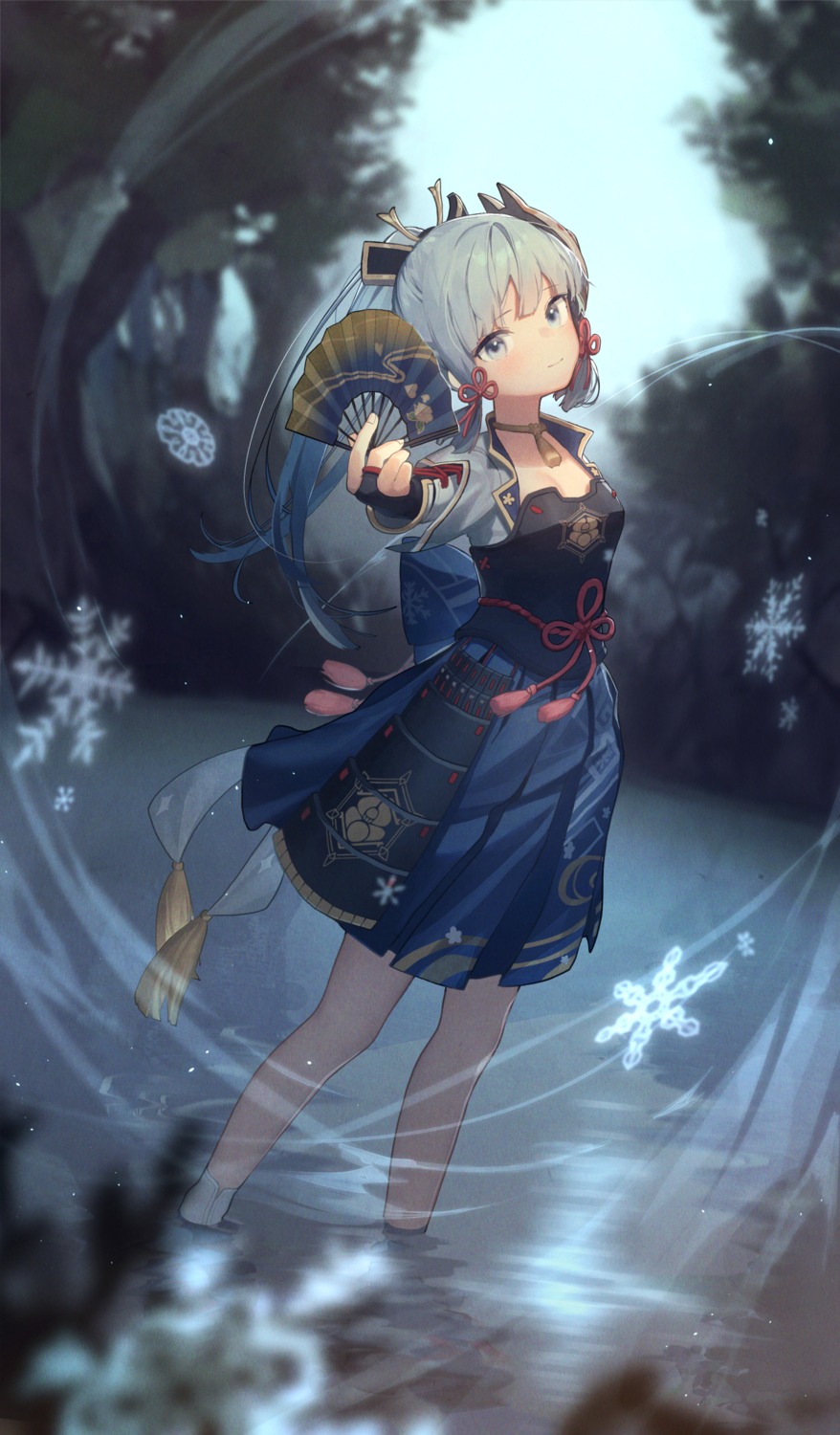 armor, asian_clothes, doribae, genshin_impact, kamisato_ayaka, wet