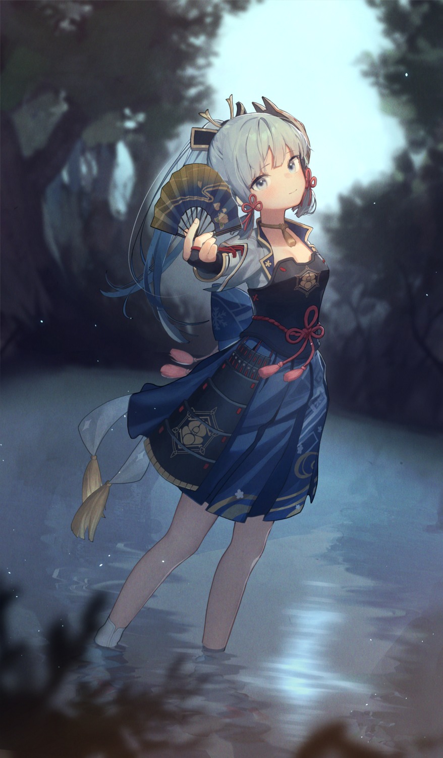 armor, asian_clothes, doribae, genshin_impact, kamisato_ayaka, wet