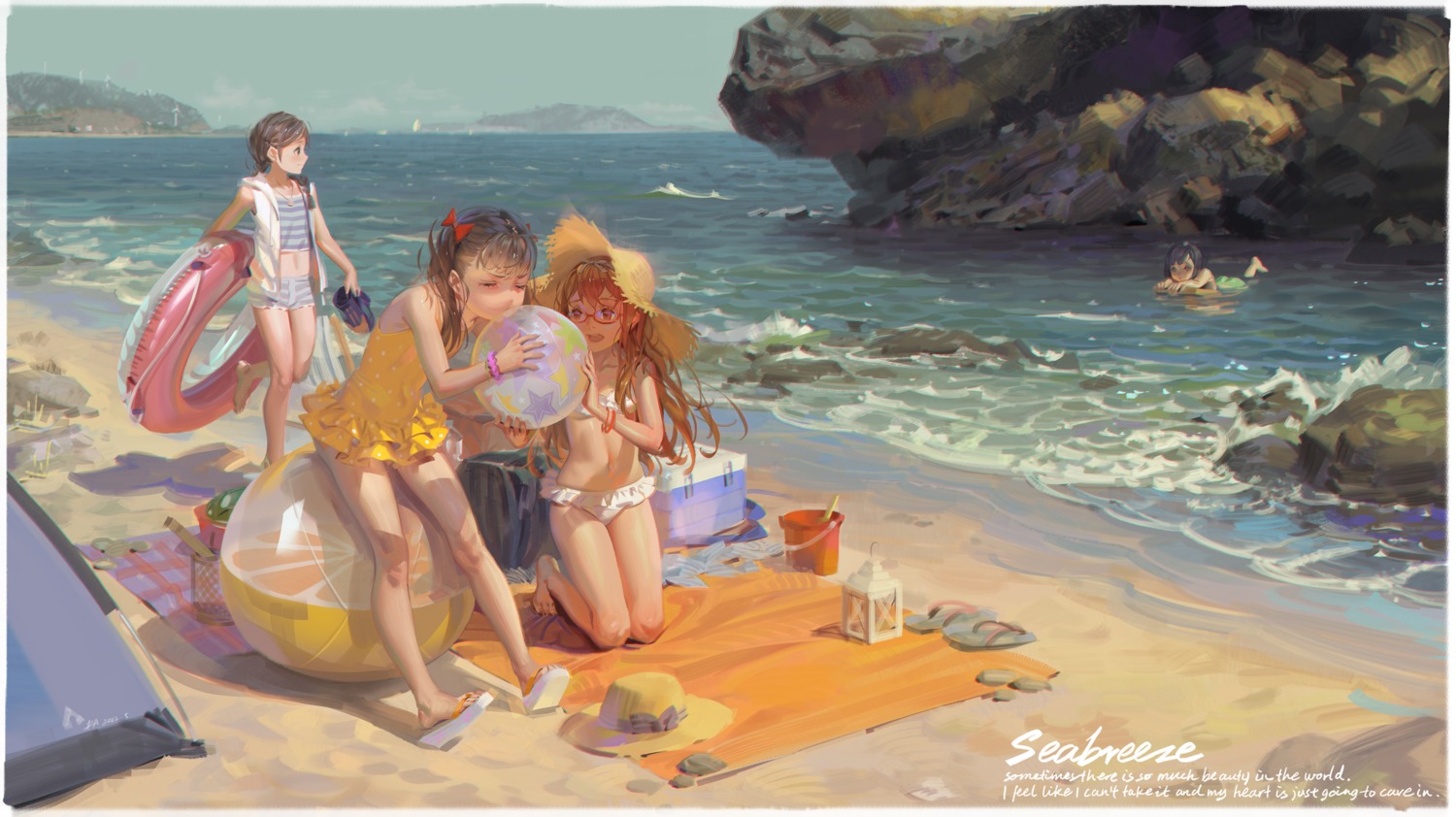 alphonse, bikini, loli, megane, swimsuits