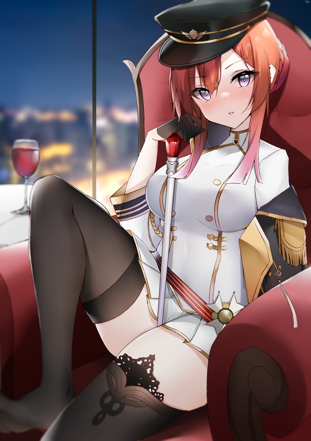 azur_lane, monarch_(azur_lane), thighhighs, uniform, yanwulazy