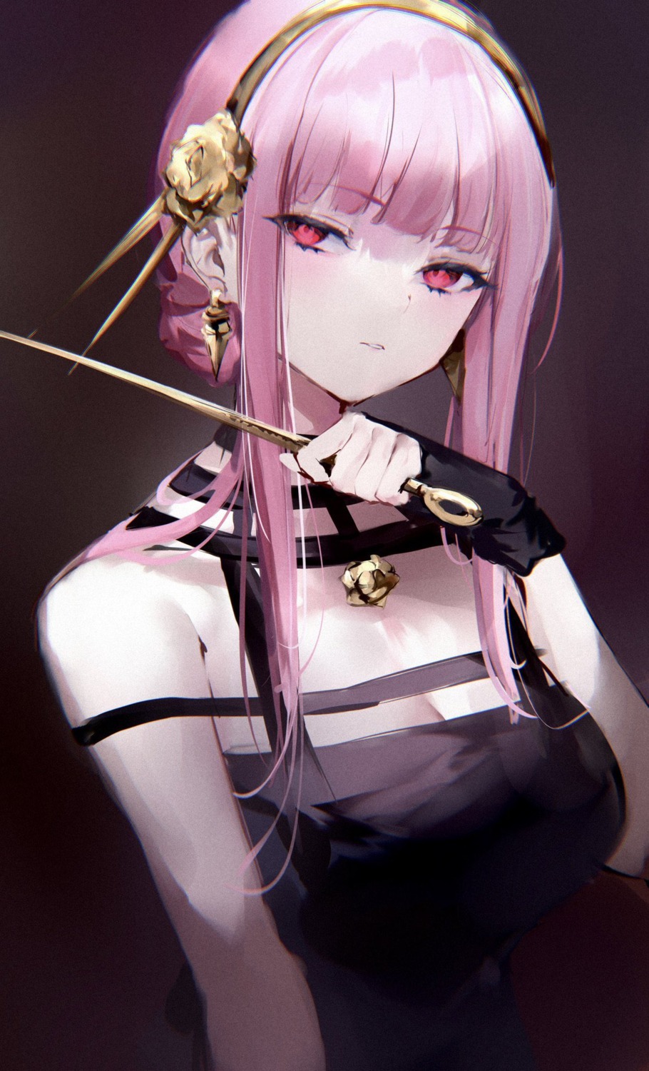 cosplay, hololive, hololive_english, mile_(off8mile), mori_calliope, spy_x_family, weapon, yor_briar
