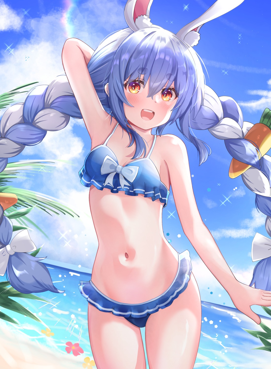 animal_ears, bikini, bunny_ears, hololive, swimsuits, usada, usada_pekora
