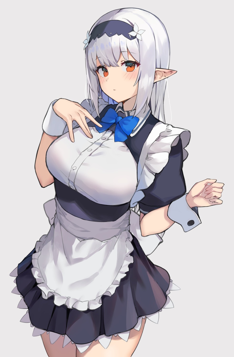 elf, maid, pointy_ears, ryou_(ponpgo)