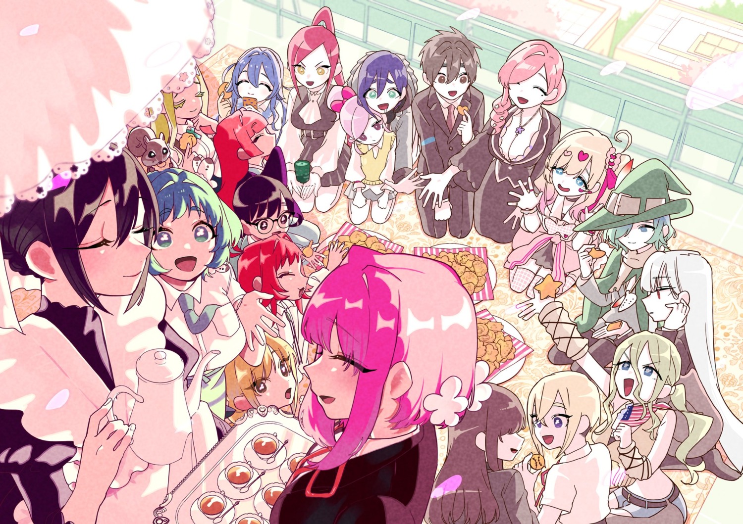 aijou_rentarou, cleavage, dress, eiai_nano, hanazono_hahari, hanazono_hakari, haraga_kurumi, iin_chiyo