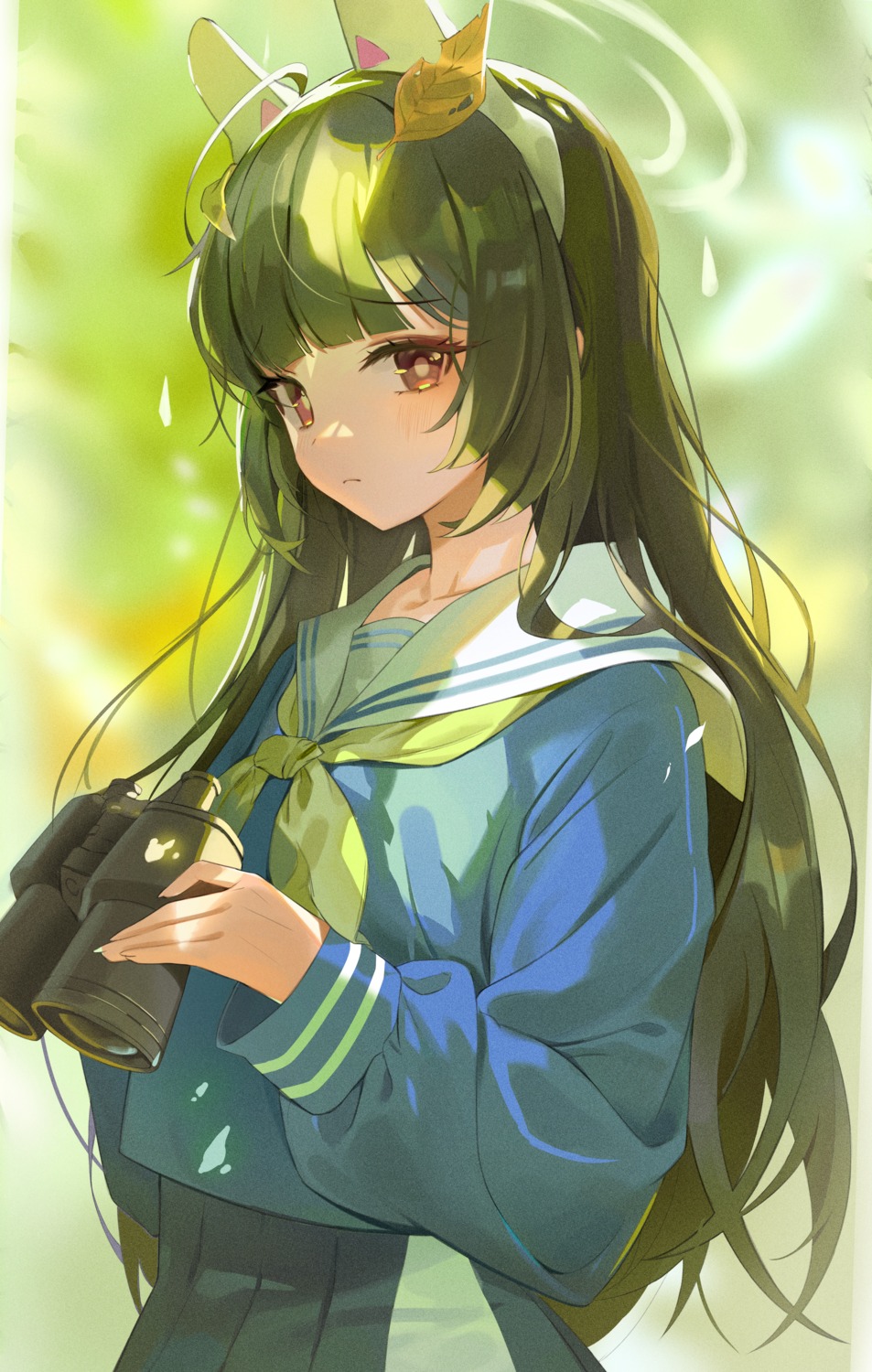 animal_ears, blue_archive, bunny_ears, halo, kasumizawa_miyu, seifuku, zutsuyaku