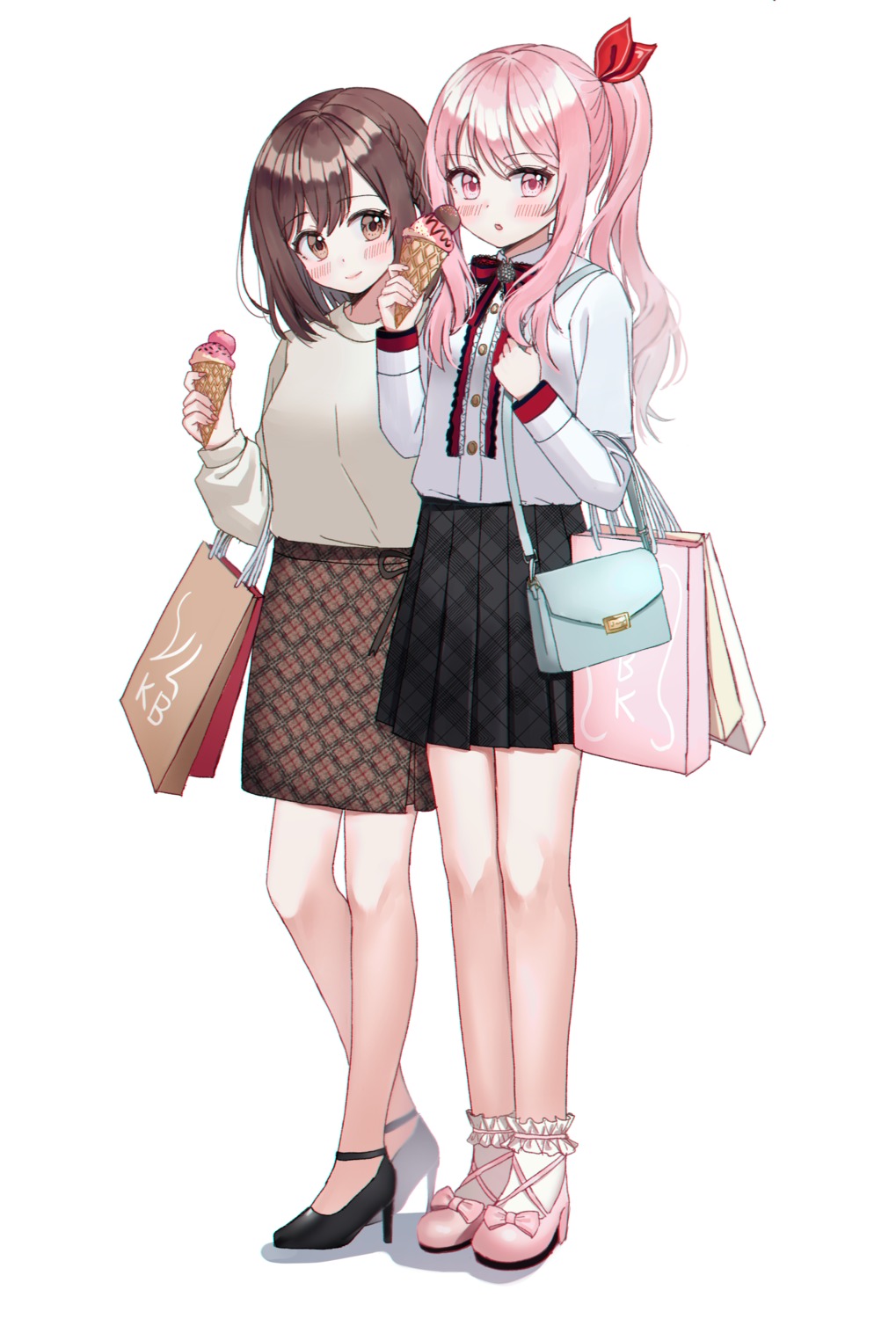 akiyama_mizuki, heels, kubong, project_sekai, shinonome_ena, sweater, trap