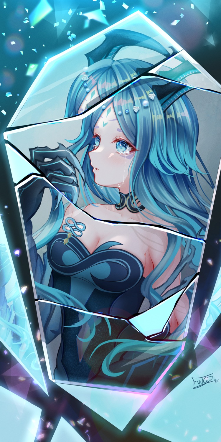 bonanus_(genshin_impact), cleavage, genshin_impact, horns, no_bra, tagme