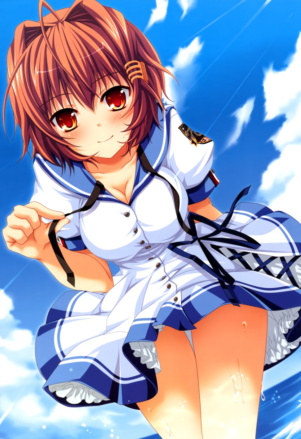 atchi_muite_koi, cleavage, oriba_aka, seifuku, yuunagi_seshina