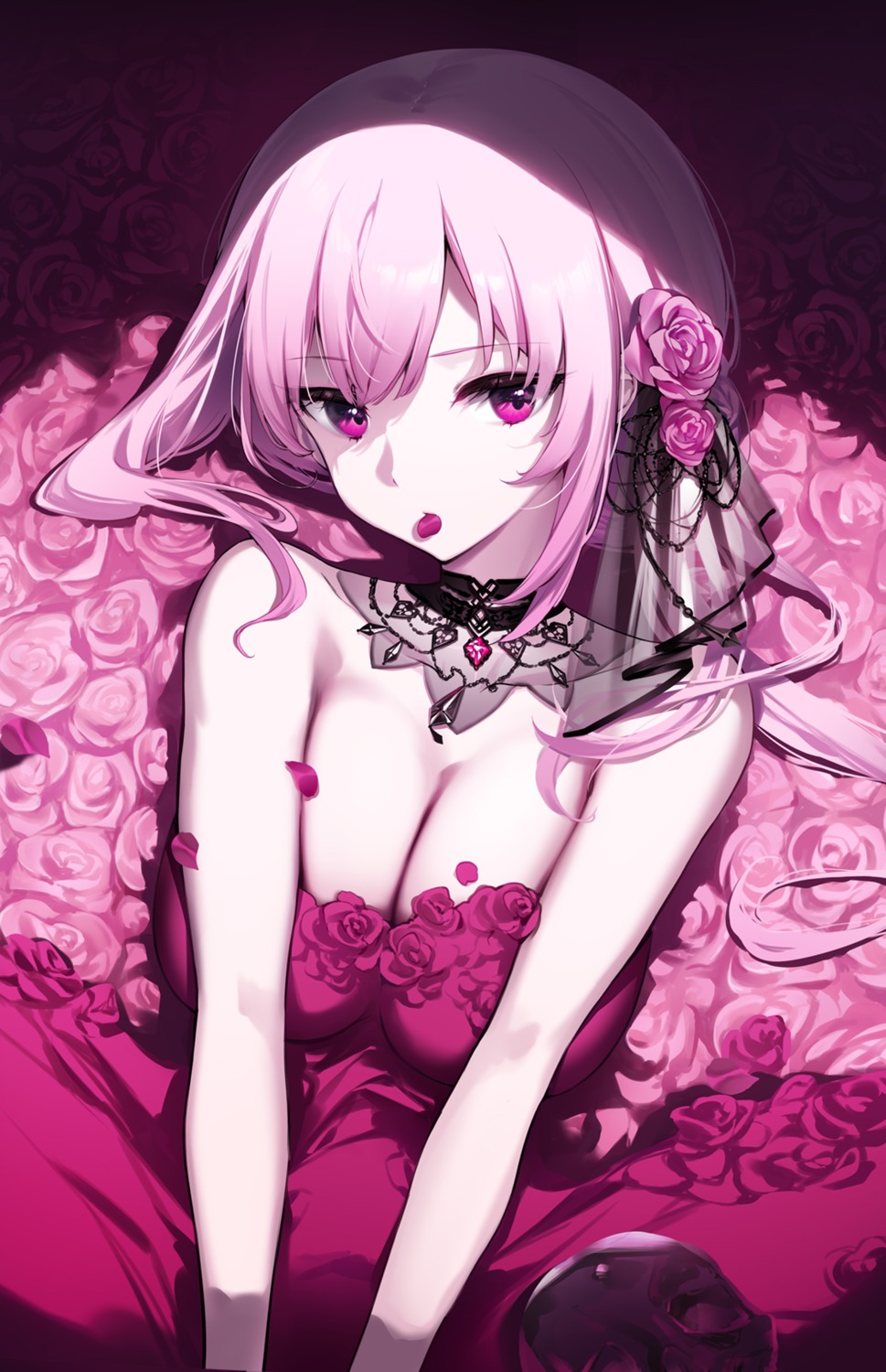 dress, hololive, hololive_english, mori_calliope, no_bra, yaguo
