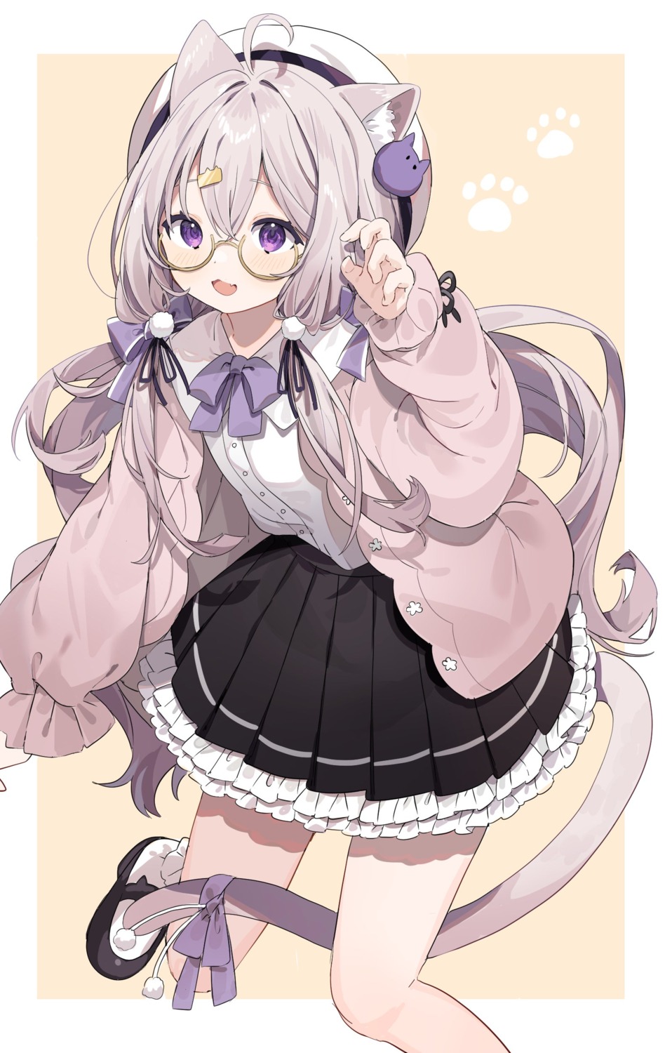 animal_ears, inu_(puputizy), megane, nekomimi, sweater, tail