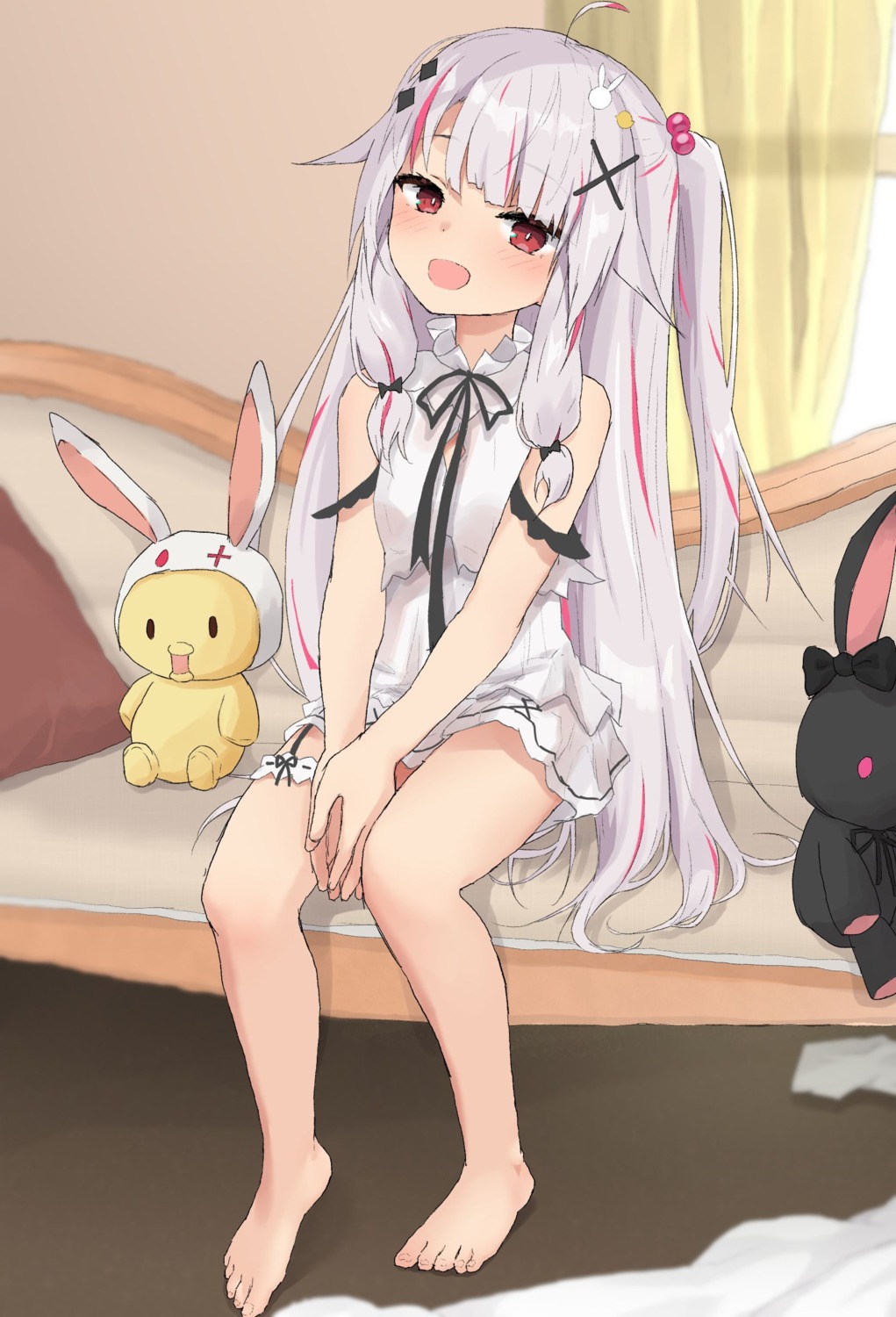 dress, garter, nijisanji, yakihebi, yorumi_rena