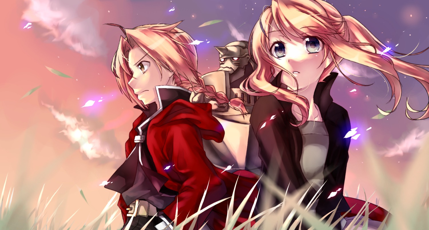 alphonse_elric, edward_elric, fullmetal_alchemist, mikono_sakura, winry_rockbell