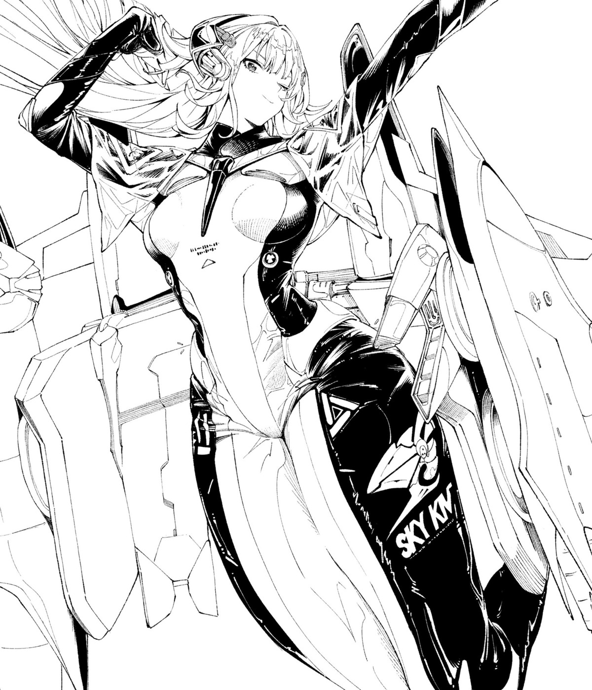 bodysuit, monochrome, natevior