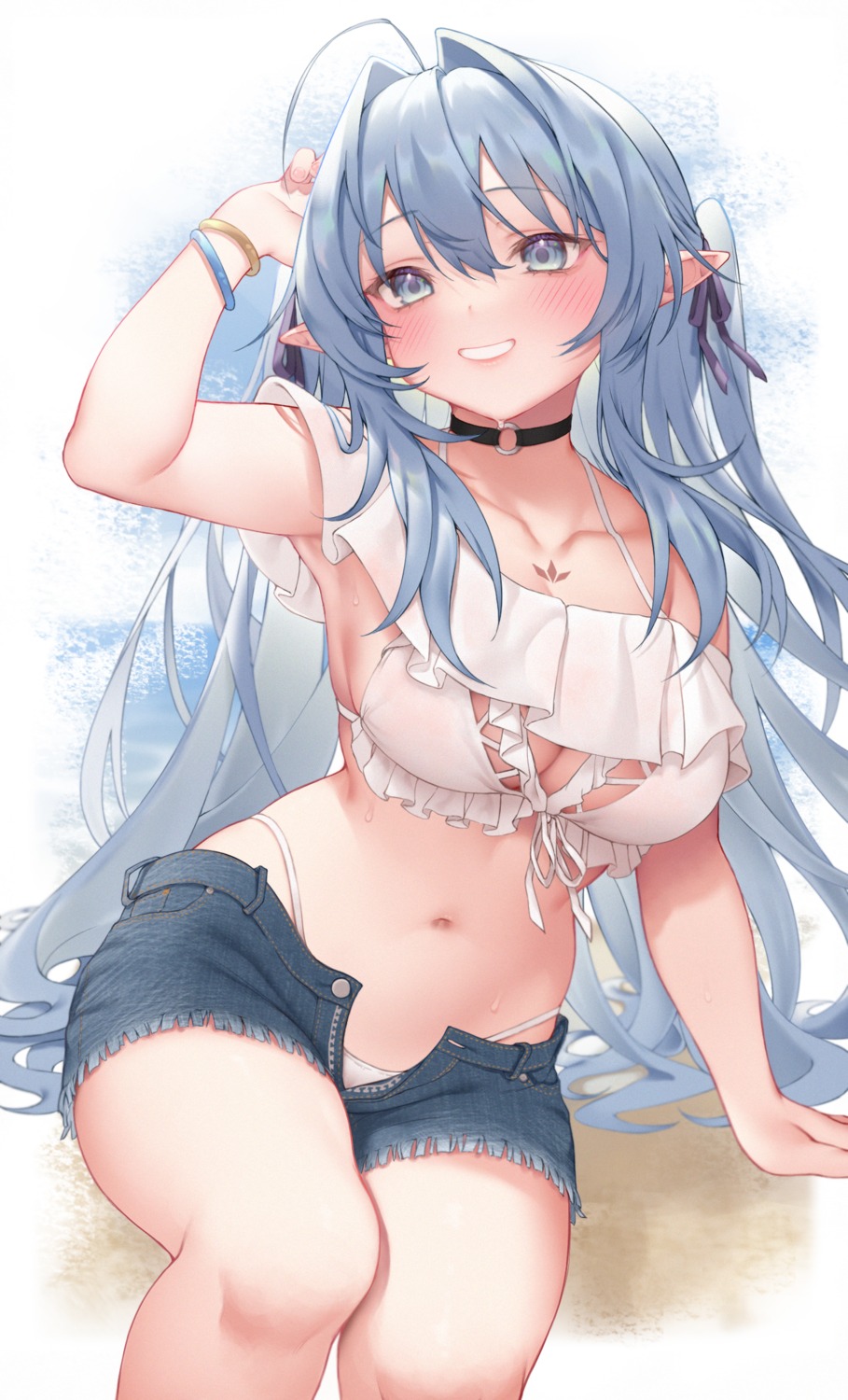 bikini, pointy_ears, swimsuits, zhaofeng_yinyue