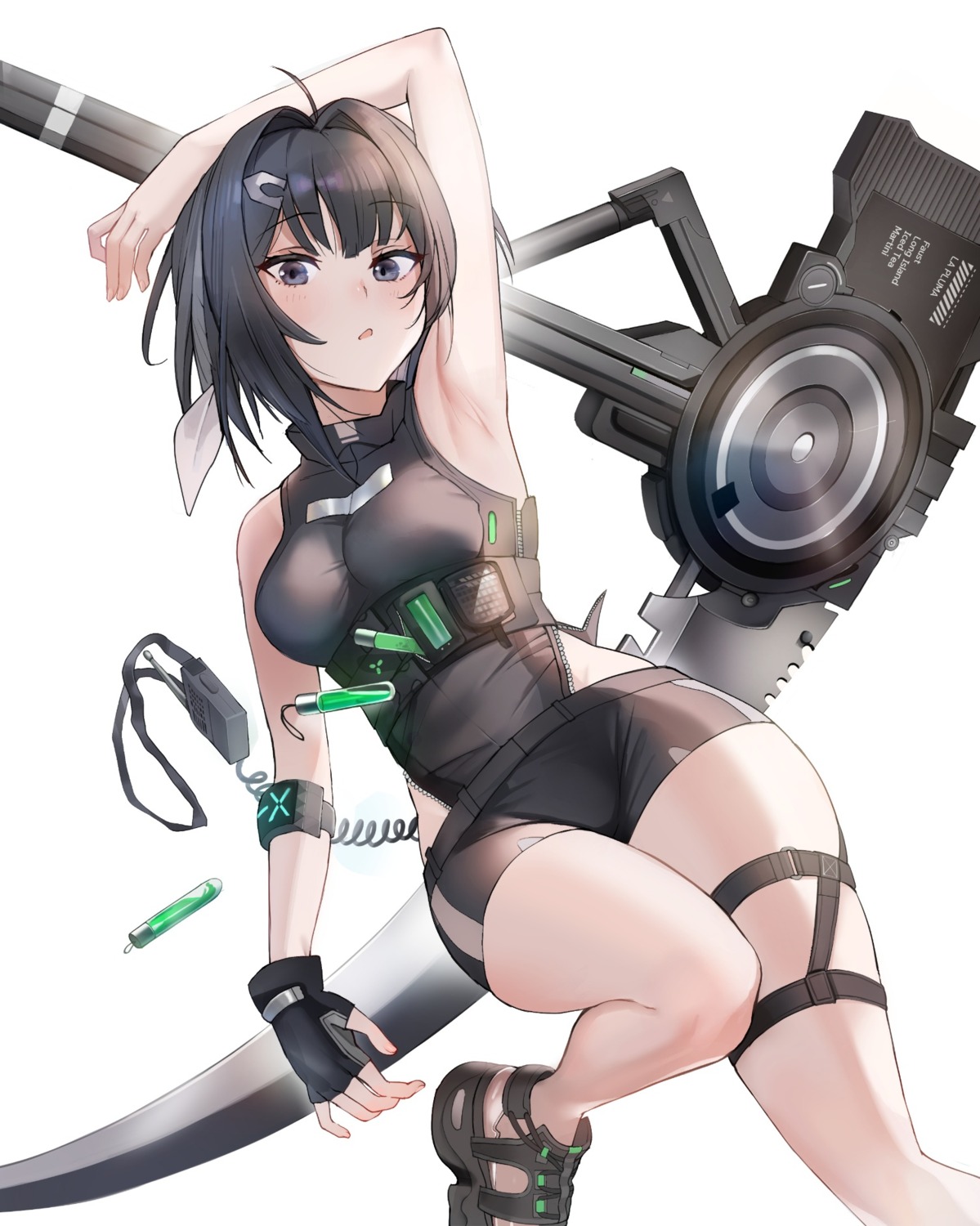arknights, beruko14, garter, la_pluma_(arknights), weapon