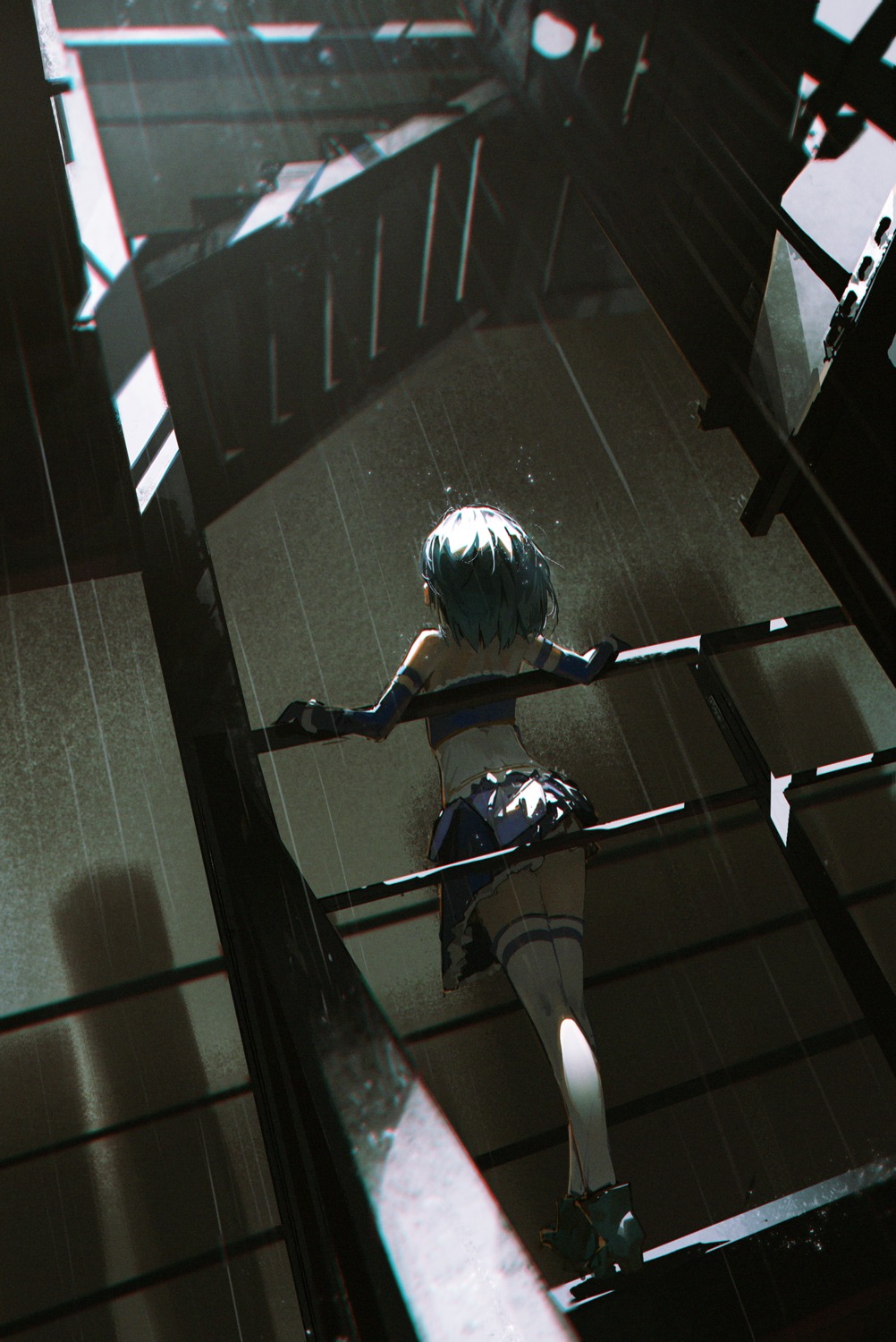 ass, dinoartforame, heels, mahou_shoujo_madoka_magica, miki_sayaka, skirt_lift, thighhighs