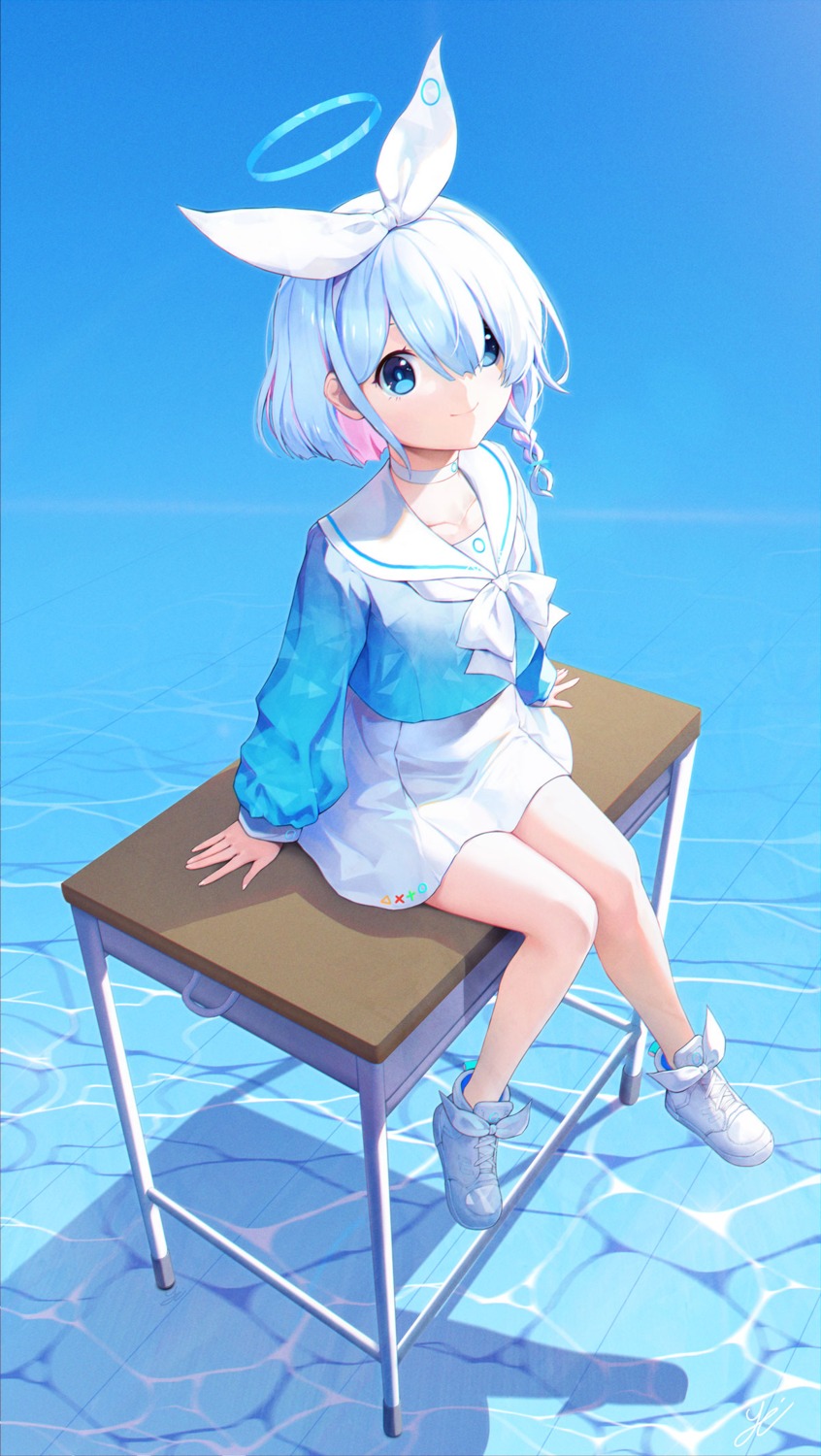 arona_(blue_archive), blue_archive, halo, seifuku, y.i._(lave2217)