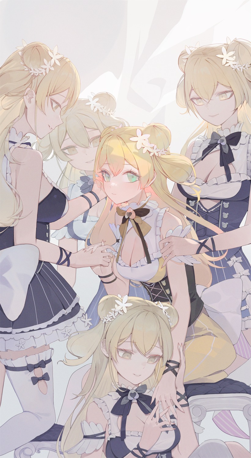 hololive, lser116, maid, momosuzu_nene, thighhighs