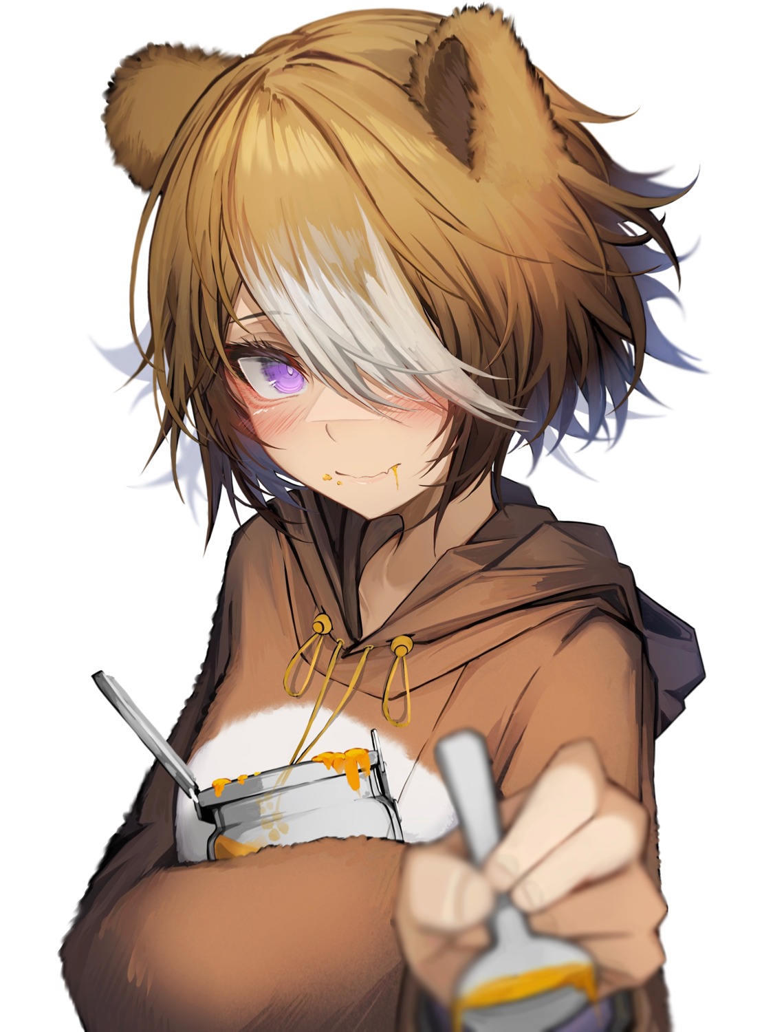 animal_ears, arknights, beehunter_(arknights), cream, tab_head