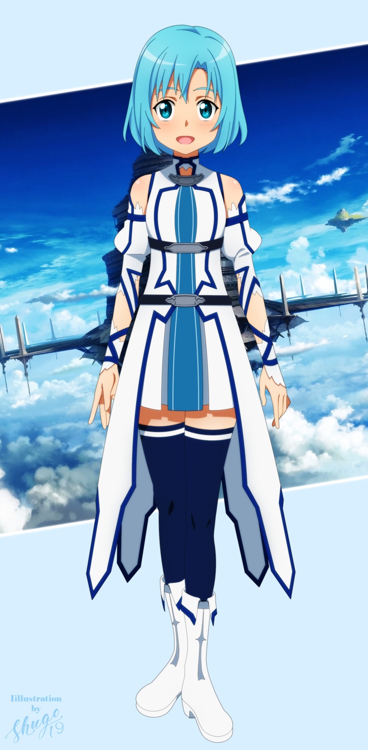 asuna_(sword_art_online), shugo19, sword_art_online, thighhighs