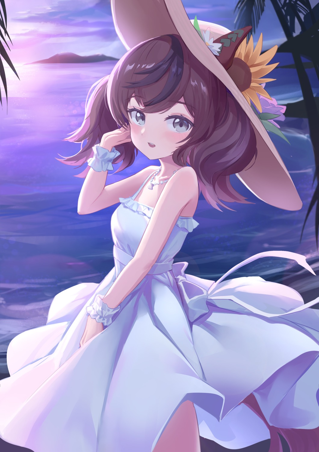 animal_ears, dress, nice_nature_(umamusume), summer_dress, tail, uma_musume_pretty_derby, ye_yemail
