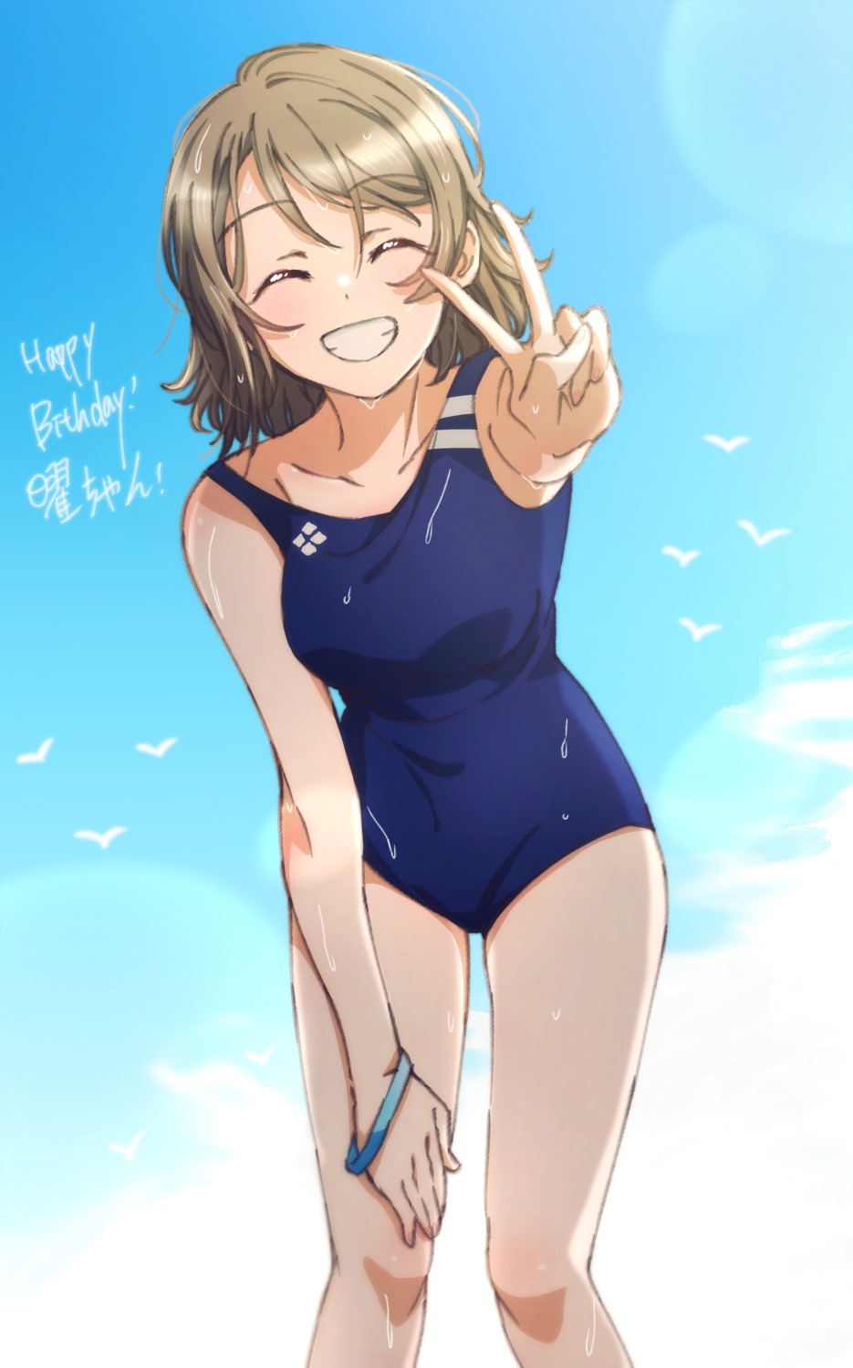 love_live!_(series), love_live!_sunshine!!, swimsuits, watanabe_you, yuchi_(salmon-1000)