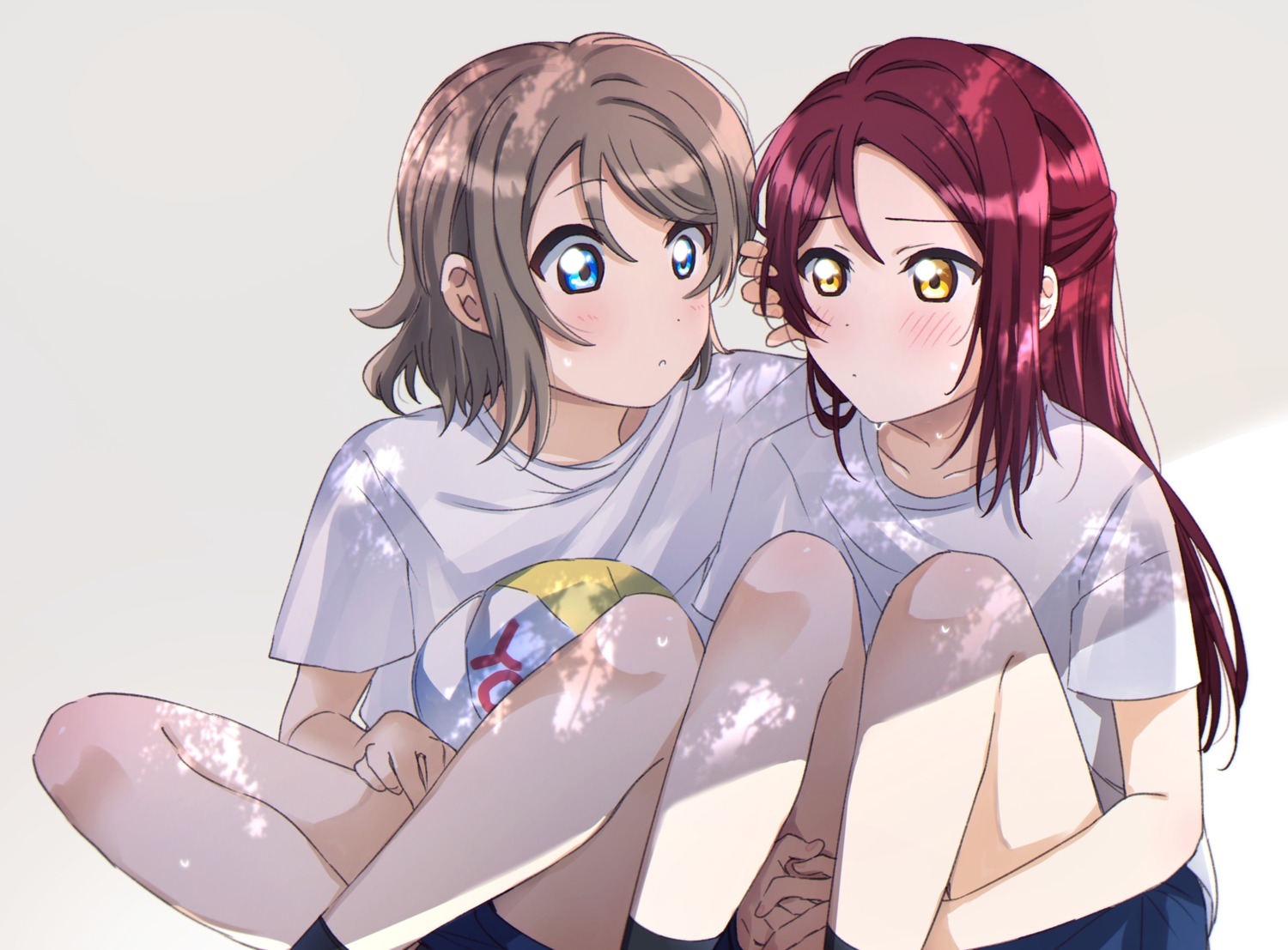 love_live!_(series), love_live!_sunshine!!, sakurauchi_riko, watanabe_you, yuchi_(salmon-1000), yuri