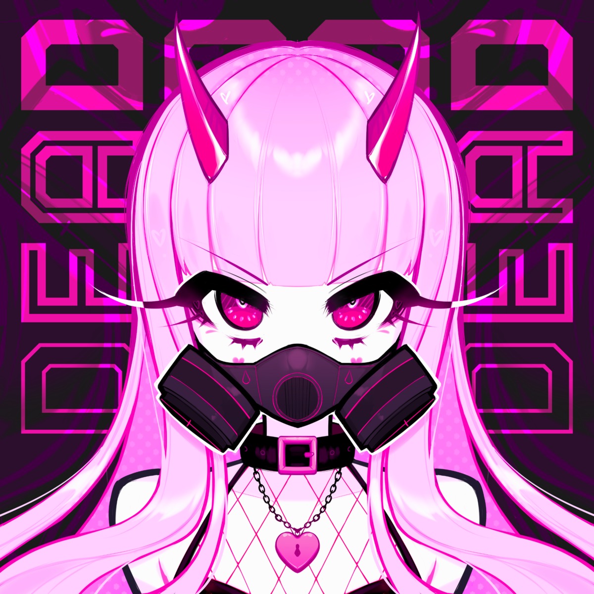 ariimaw, fishnets, horns, tattoo