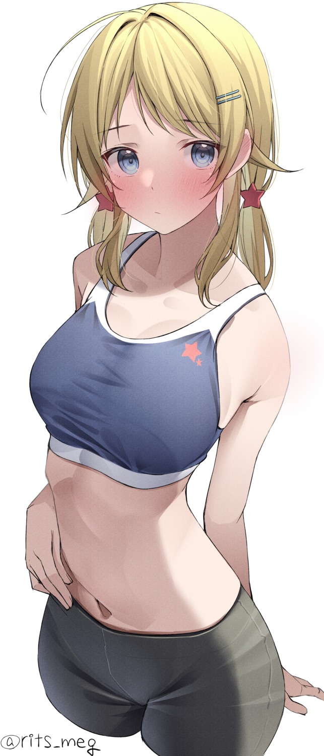 bra, gym_uniform, hachimiya_meguru, kawai_ritsu_(rits_meg), the_idolm@ster, the_idolm@ster_shiny_colors