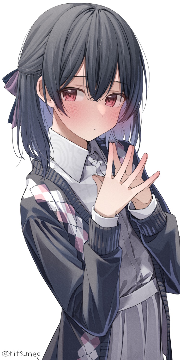 kawai_ritsu_(rits_meg), morino_rinze, seifuku, sweater, the_idolm@ster, the_idolm@ster_shiny_colors