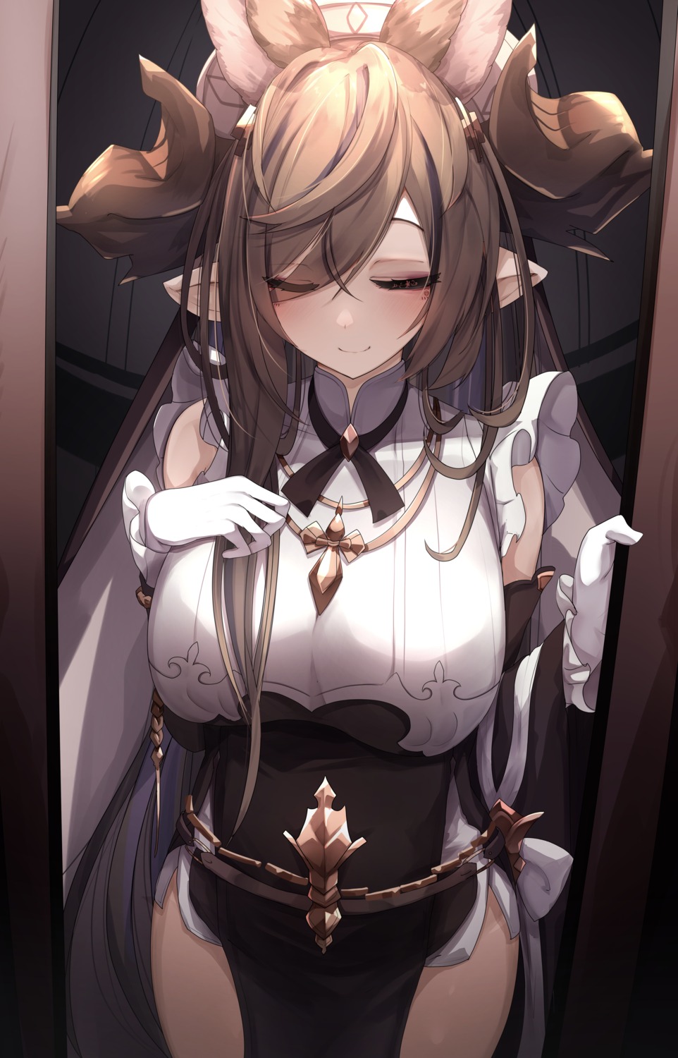 animal_ears, galleon_(granblue_fantasy), granblue_fantasy, horns, pointy_ears, rai_(sakuranbo_sugar)