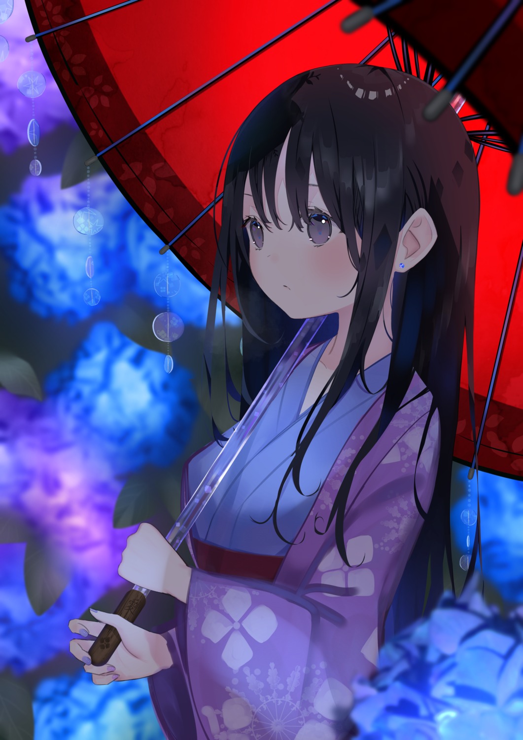sakura_yuu_(hzjy8485), umbrella, yukata