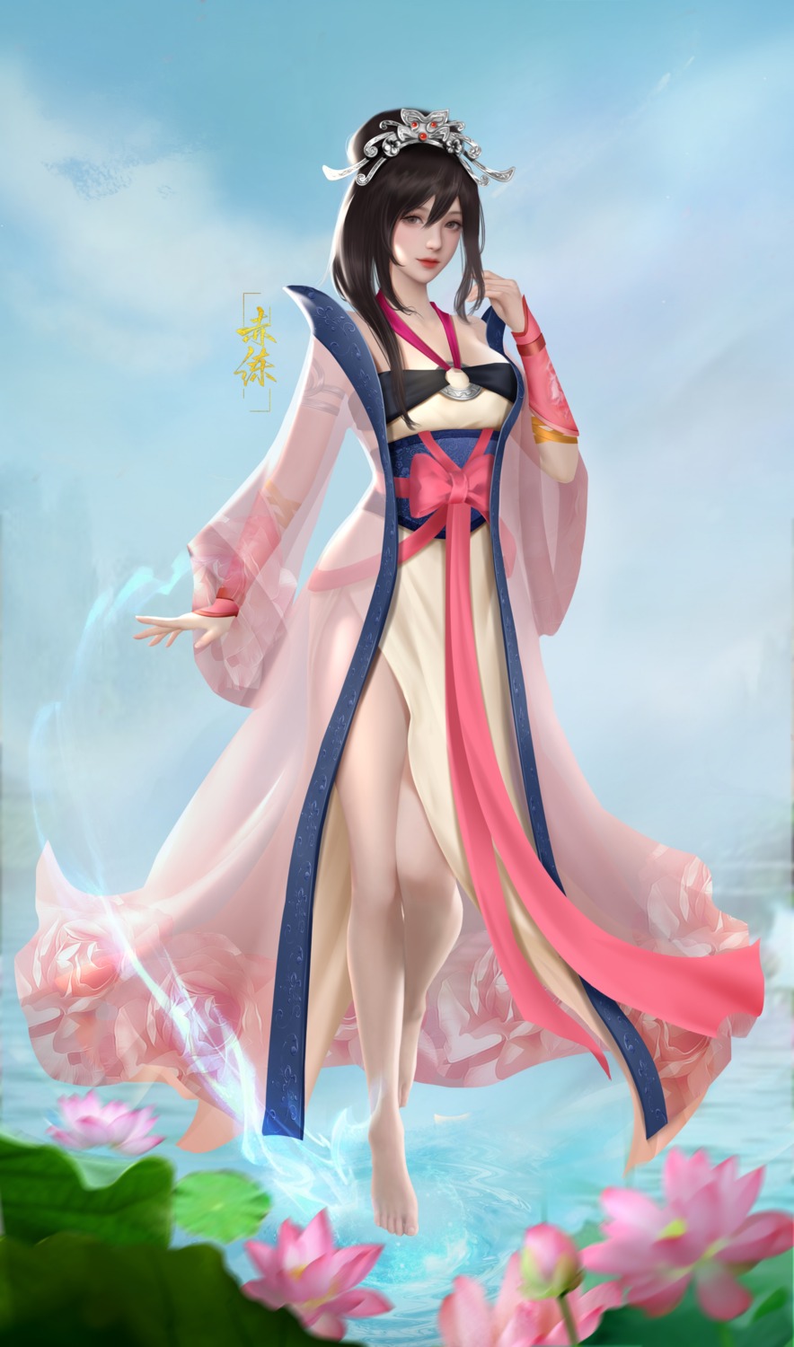 asian_clothes, hong_lian, nine_songs_of_the_moving_heavens, see_through, tagme