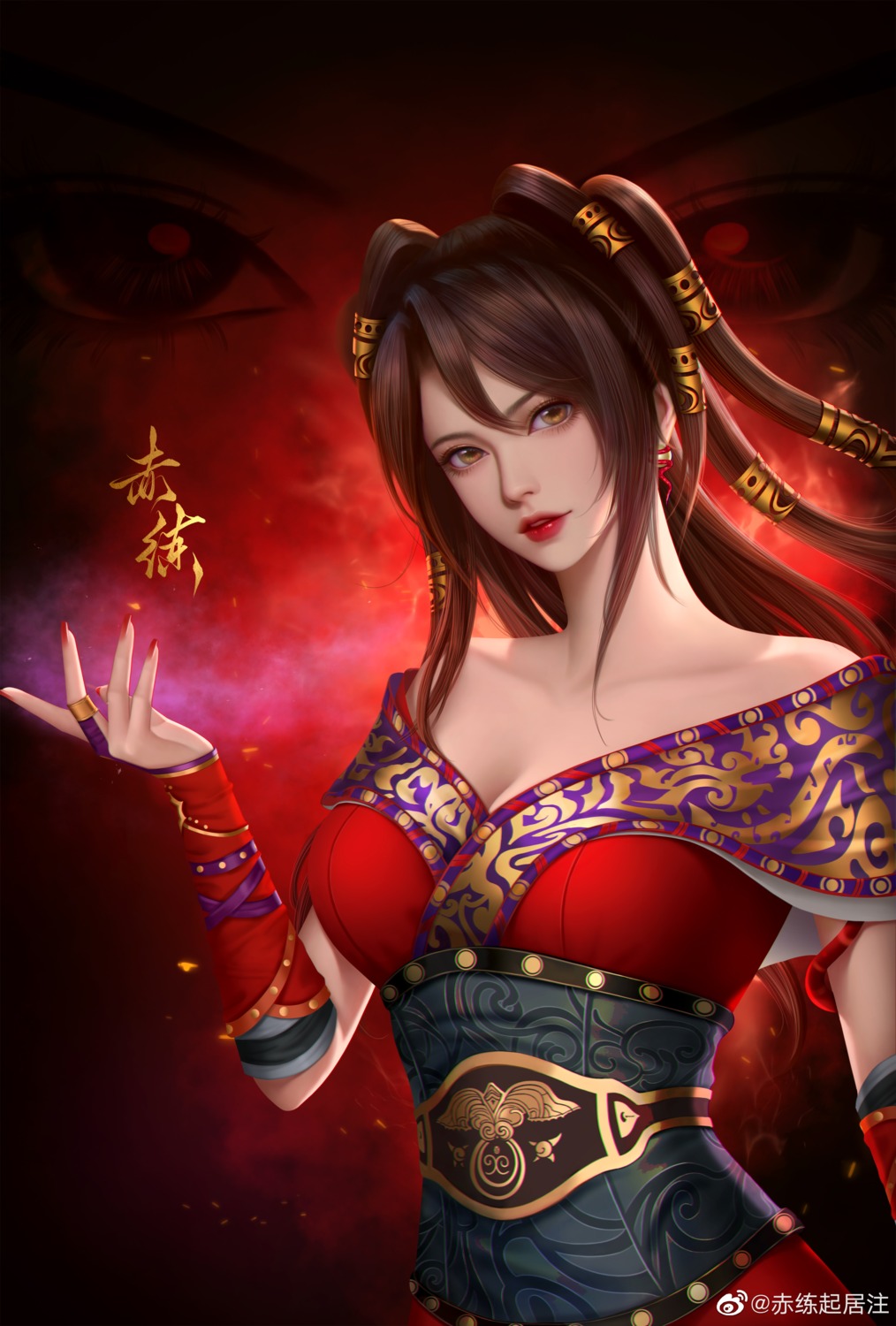 asian_clothes, chi_lian, no_bra, tagme, the_legend_of_qin, watermark
