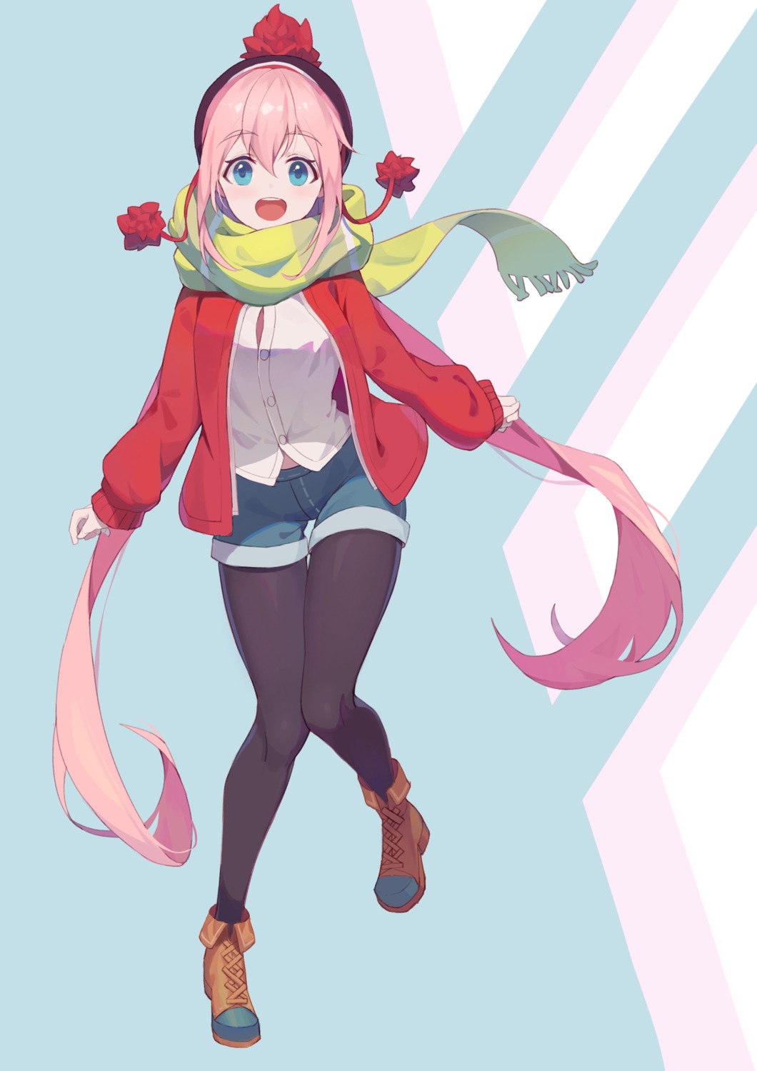 kagamihara_nadeshiko, pantyhose, yukiyaii, yurucamp