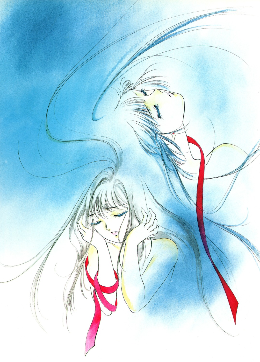 kakinouchi_narumi, miyu, vampire_princess_miyu, watercolor, yui_(miyu)