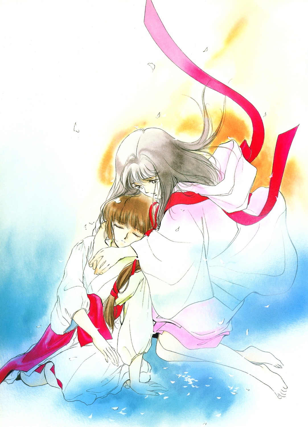 kakinouchi_narumi, miyu, vampire_princess_miyu, watercolor, yui_(miyu)