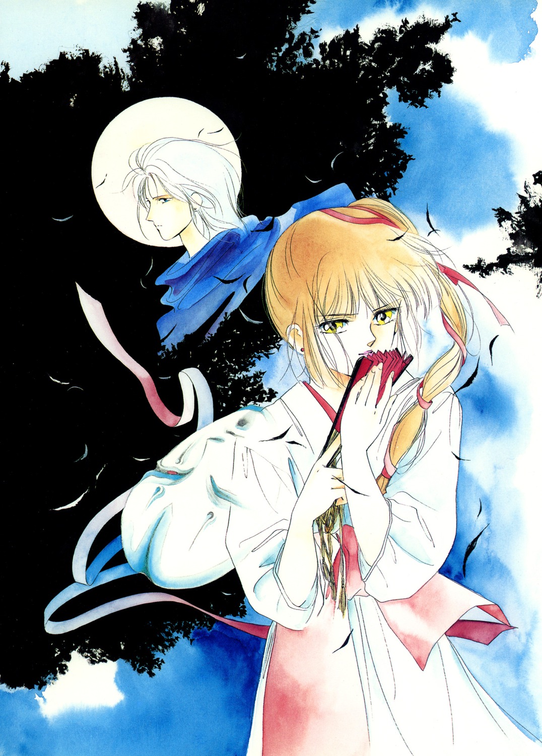 kakinouchi_narumi, larva, miyu, vampire_princess_miyu, watercolor