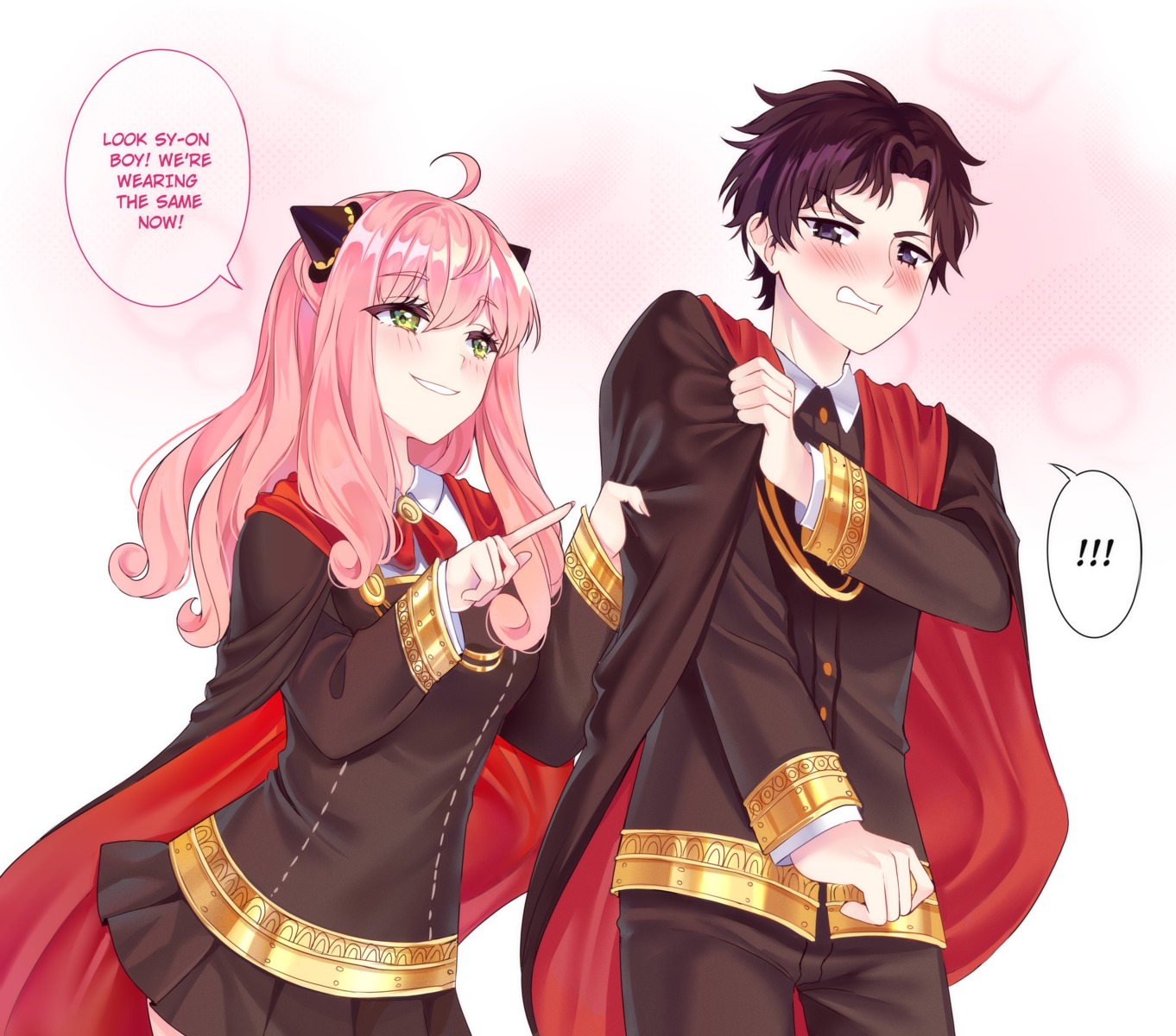 anya_forger, damian_desmond, horns, seifuku, spy_x_family, yaya_chan